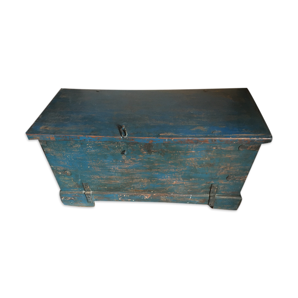 Coffre indien bleu