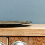 Bird dish, painted sheet metal, signed