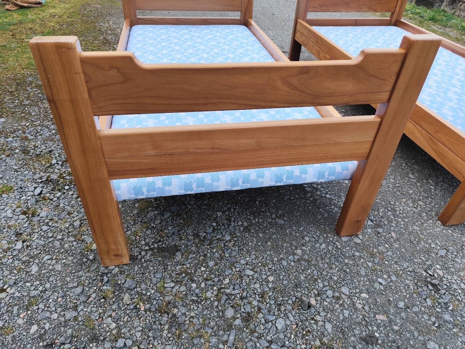 Pair of elm burl beds attributed to Maison Regain