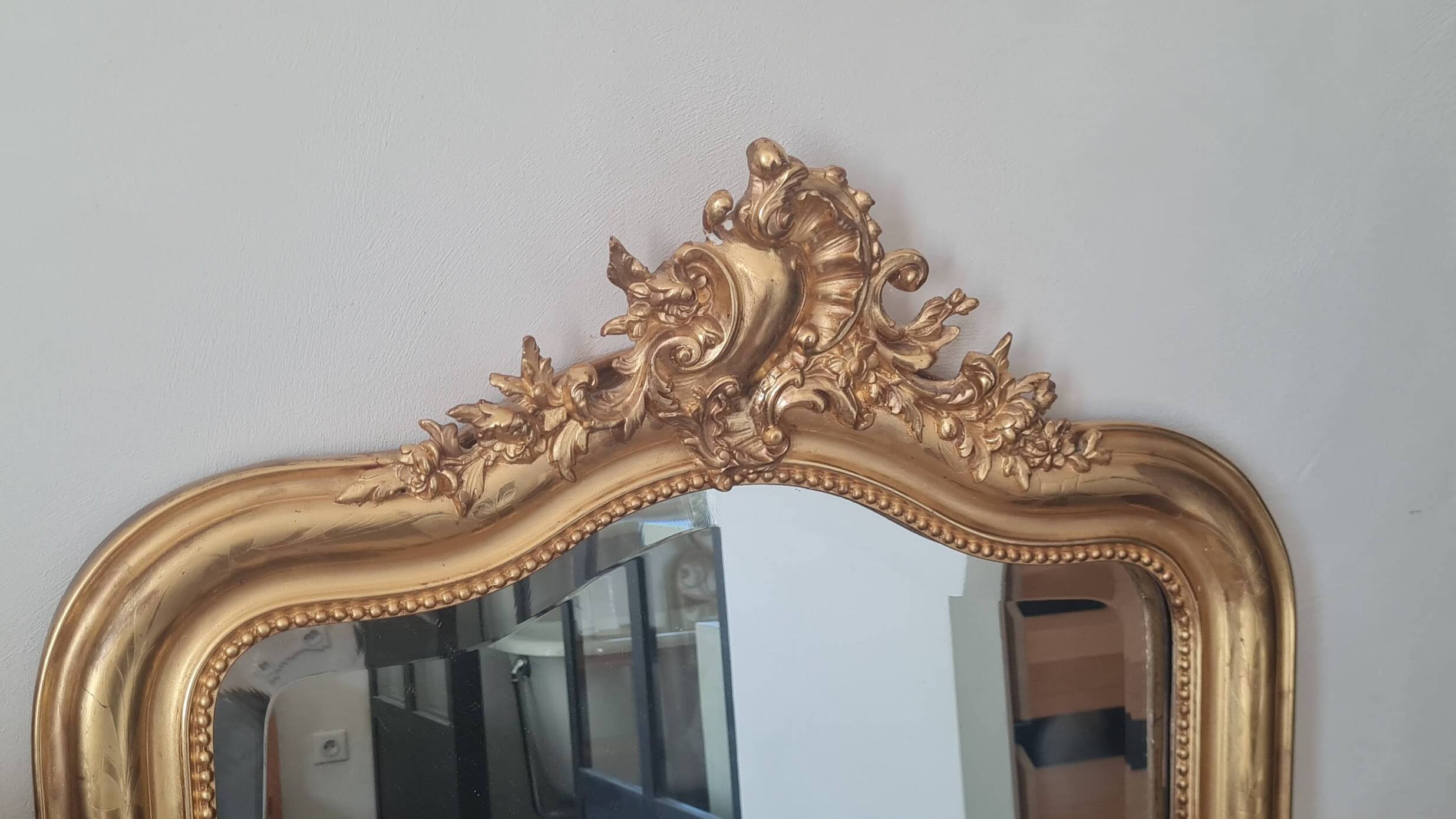 Miroir Louis Philippe avec fronton