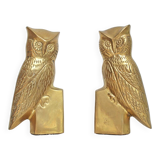 Brass bookend Owls