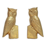 Brass bookend Owls