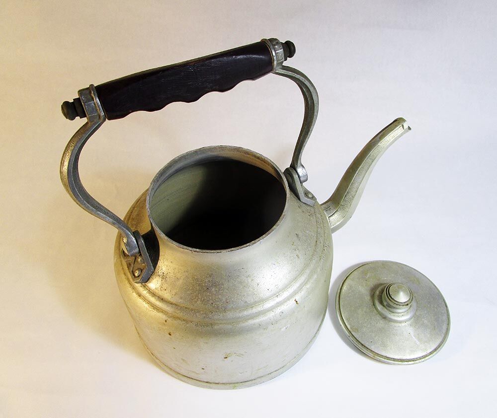 Old aluminum kettle