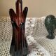 Eggplant glass vase