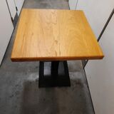 Restaurant table tray solid oak foot massive cast iron square