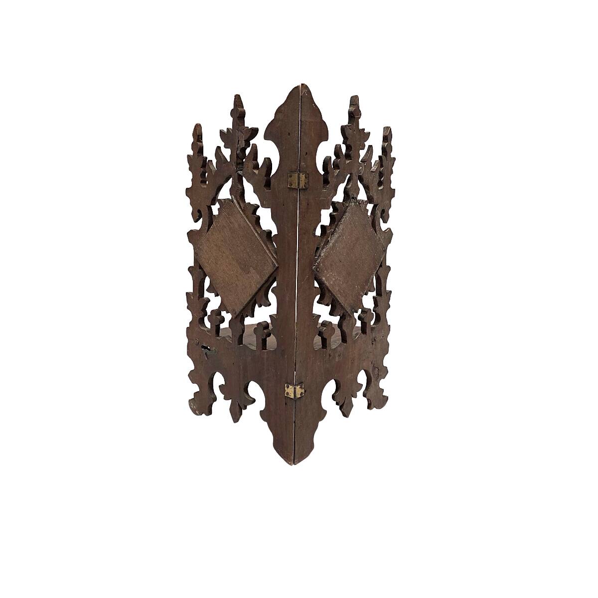 Console d'angle murale antique de style gothique français, fin des années 1800