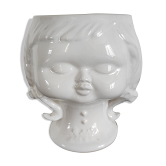 Pot cover face head planter