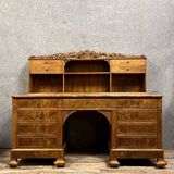Charles X period presbytery desk in burr walnut circa 1820