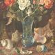 Huile sur isorel scène d'intérieur