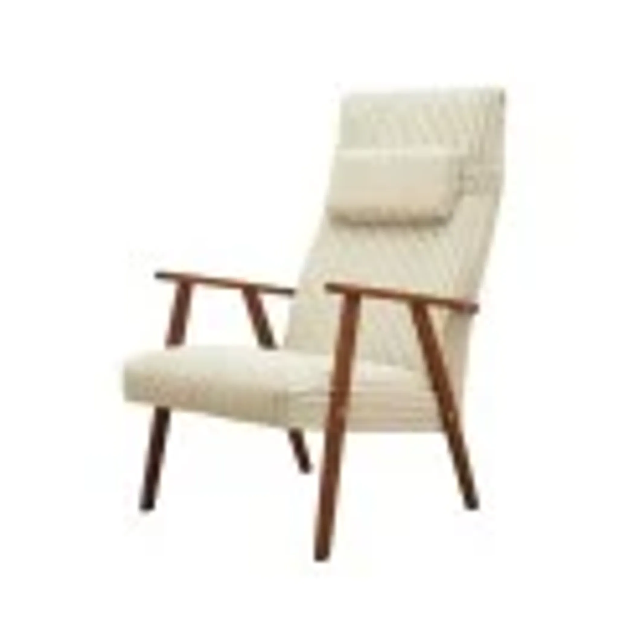 Danish teak lounge chair with new velour upholstery, 1960s