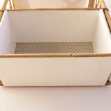 Rattan and bamboo shelf Years 60-70 revamped