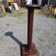 Solid oak column pedestal