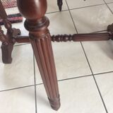 Oval folding table 2 extensions Mahogany