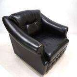French Art Deco leather armchair, 1960