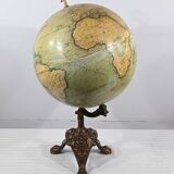 Terrestrial Globe in Lithographed Paper and Cast Iron, J.Lebègue & Cie – Late 19th Century