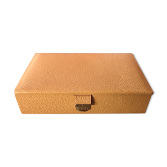 Retro leather jewellery box from the 1950s/1960s