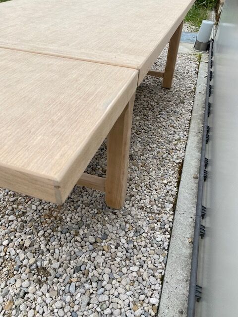 Sanded farmhouse table extensions 275 cm