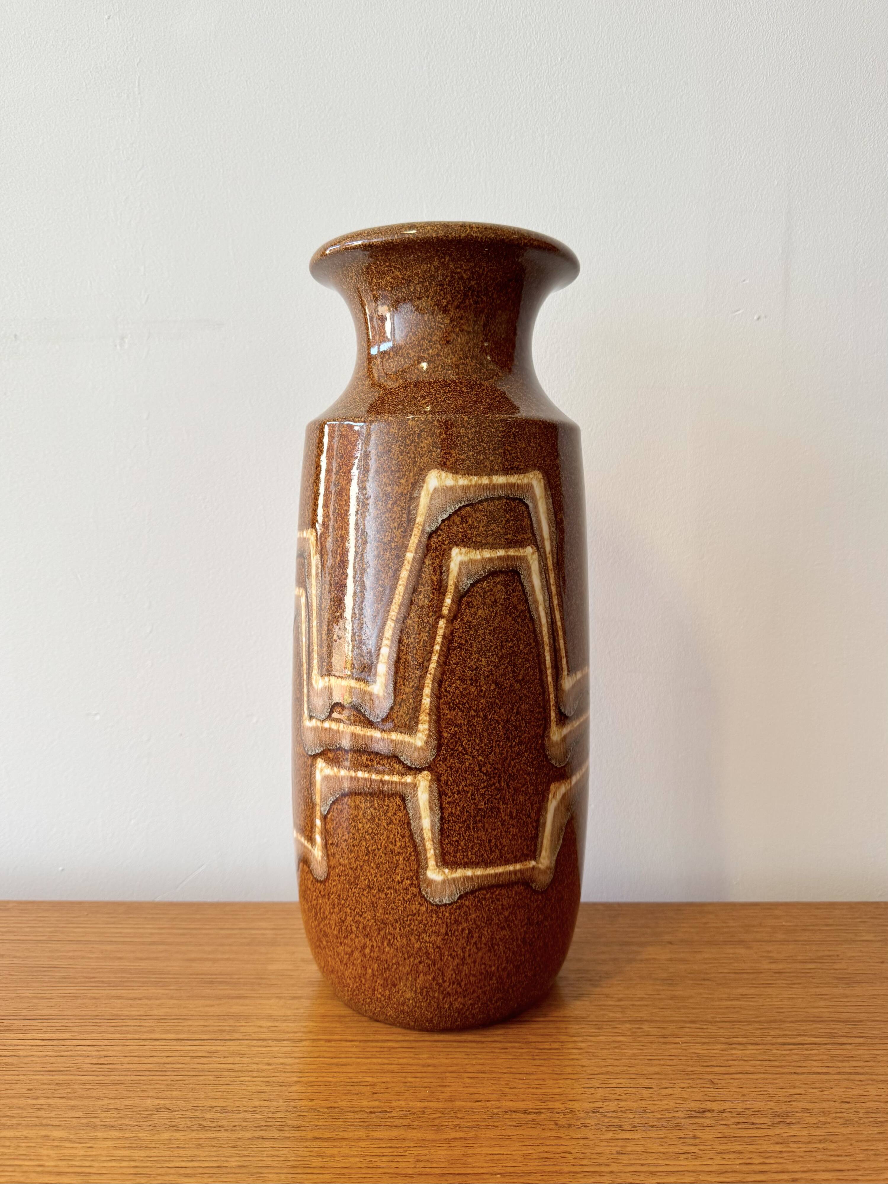 Vintage Brown Scheurich Keramik West German Vase