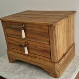 Rustic master piece of furniture, bedside table, late 19th century