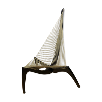 Black armchair model harp by Jorgen Hovelskov 1963