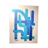 Abstract painting by decorator Erik Huet Alvarez
