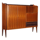 Meuble de salon vintage en bois exotique, Italie, années 1960