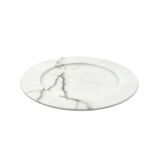 White Carrara marble centerpiece / plate, Up&Up Italy, 1970s