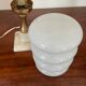 Pair of Art Deco marble and opaline lamps
