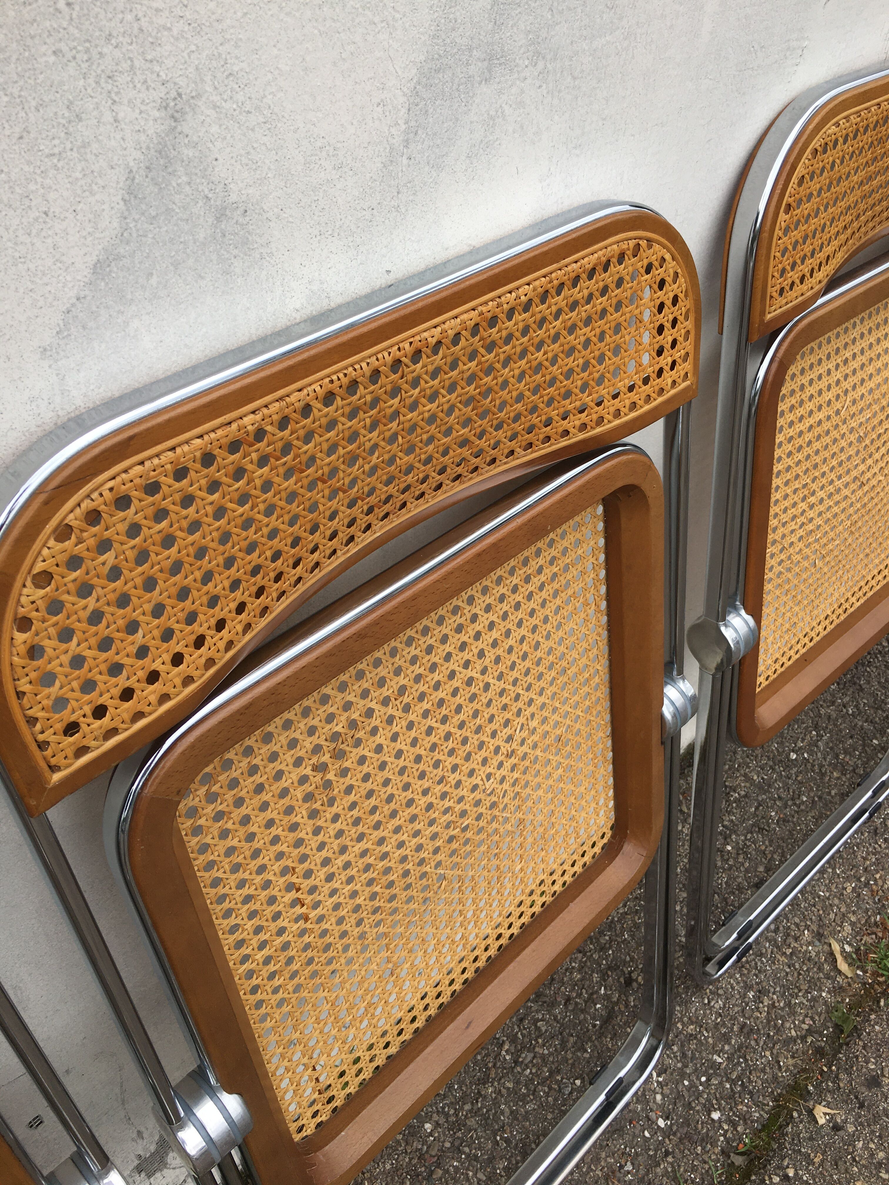 6 plia chairs by Giancarlo Piretti, Castelli circa 1967