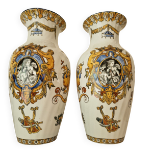 Paire de vases Renaissance - gien