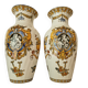 Paire de vases Renaissance en faïence de GIEN –début XXe siècle