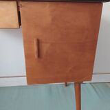 Vintage children's desk Baumann wood and formica 50s