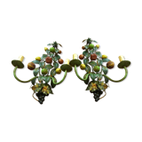 Fruit decorated sconces