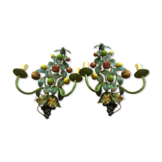 Fruit decorated sconces