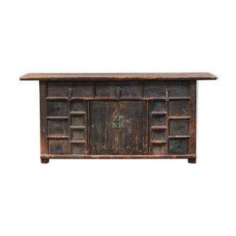 Old black lacquered wooden buffet