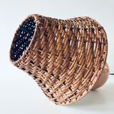 Pink rattan lamp