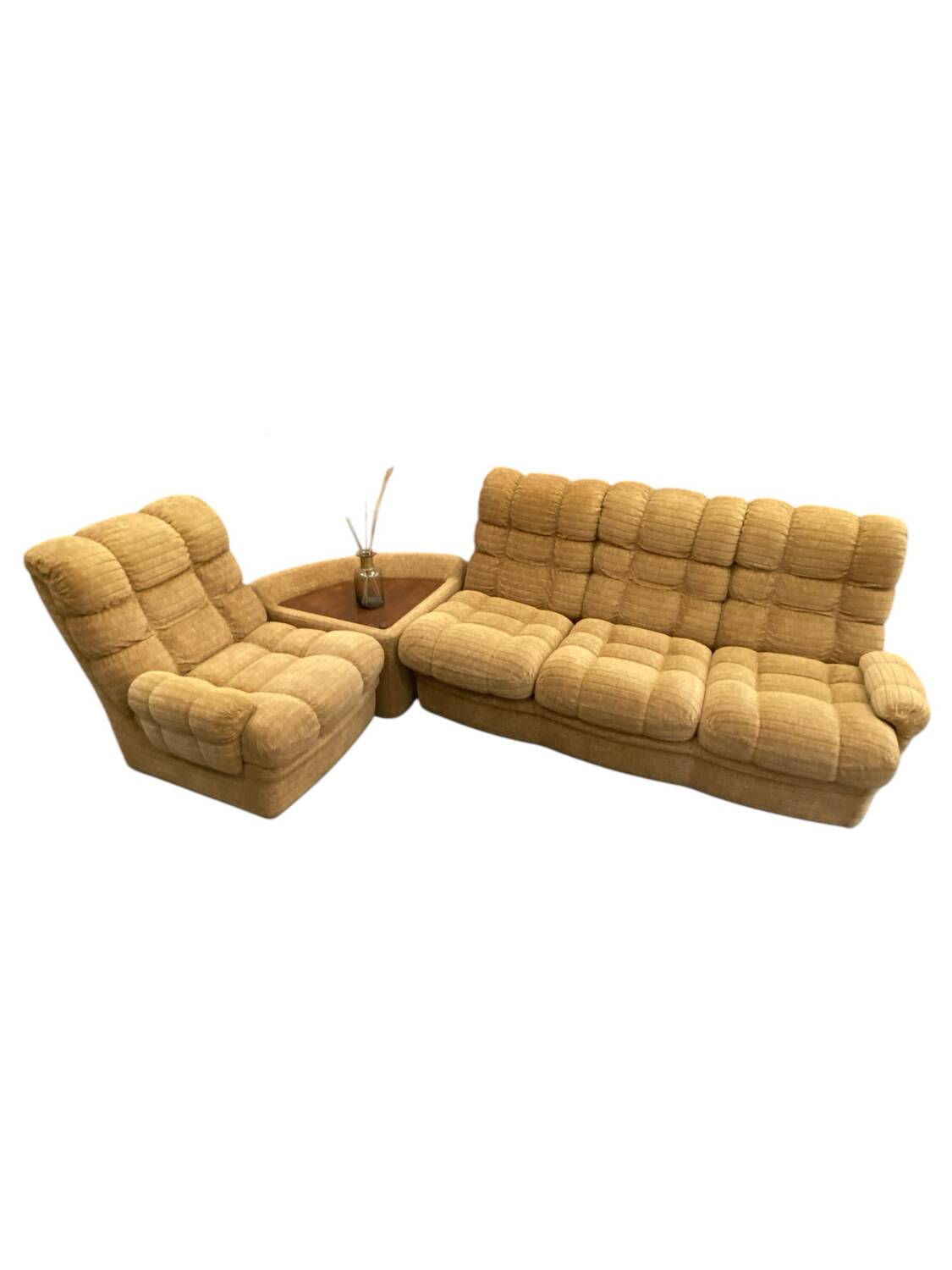 Salon modulable vintage en tissu