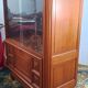 Art deco walnut display cabinet