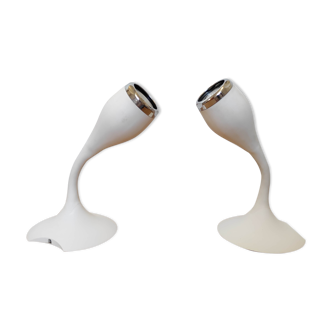 Pair of flexible tulip wall lights designed by Carl Ojerstam