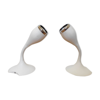 Pair of flexible tulip wall lamps design Carl ojerstam