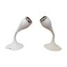 Pair of flexible tulip wall lamps design Carl ojerstam