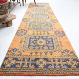 Long hallway turkish runner rug 341x81cm