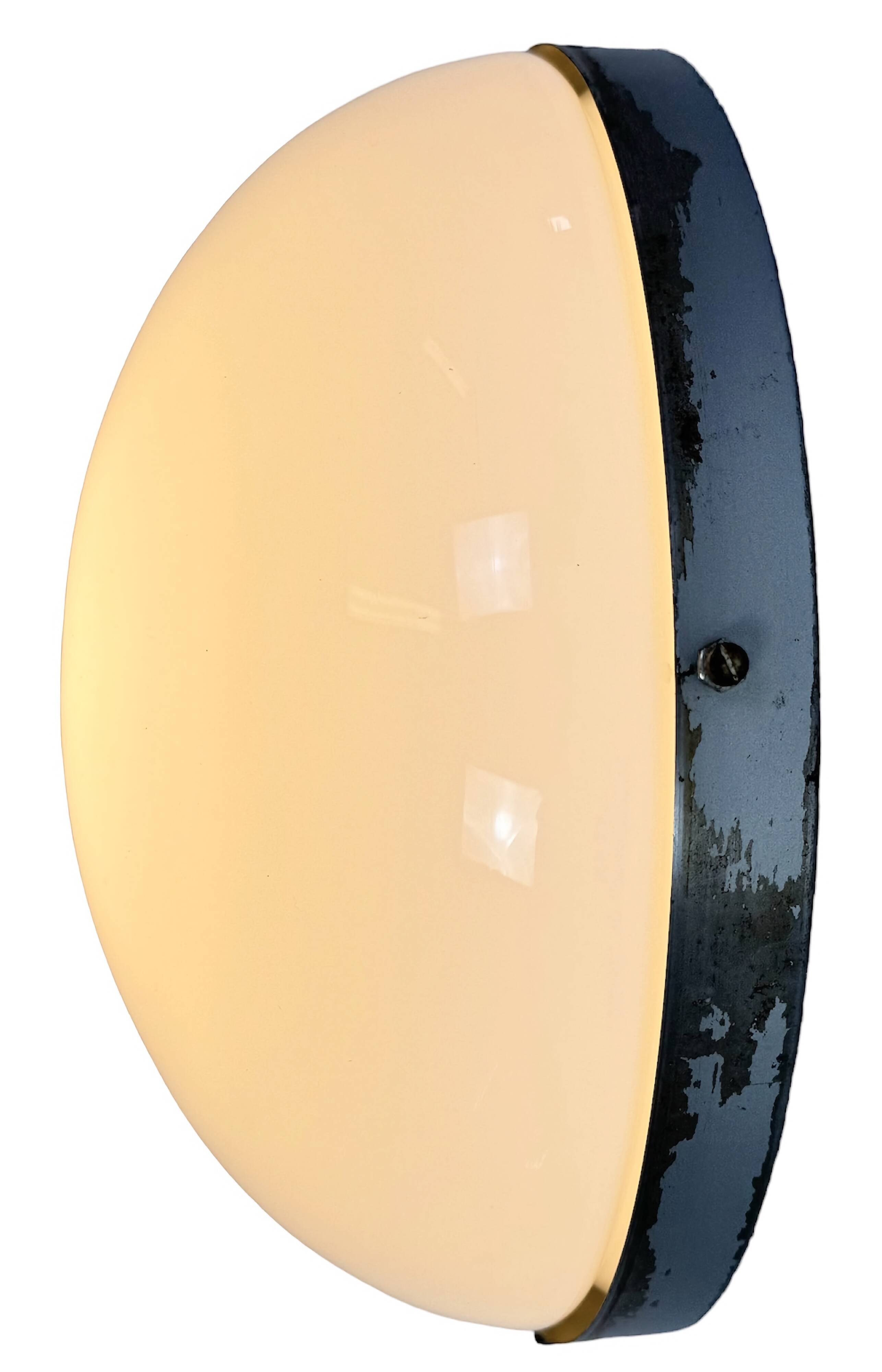 Vintage Wall or Ceiling Light with Milk Glass from Napako, 1960s