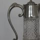 Large antique cut glass and silver-plated jug – English manufacture – 32 cm