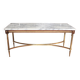 Table basse marbre laiton et bois