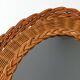 Small mid-century rattan mirror, France 1960s