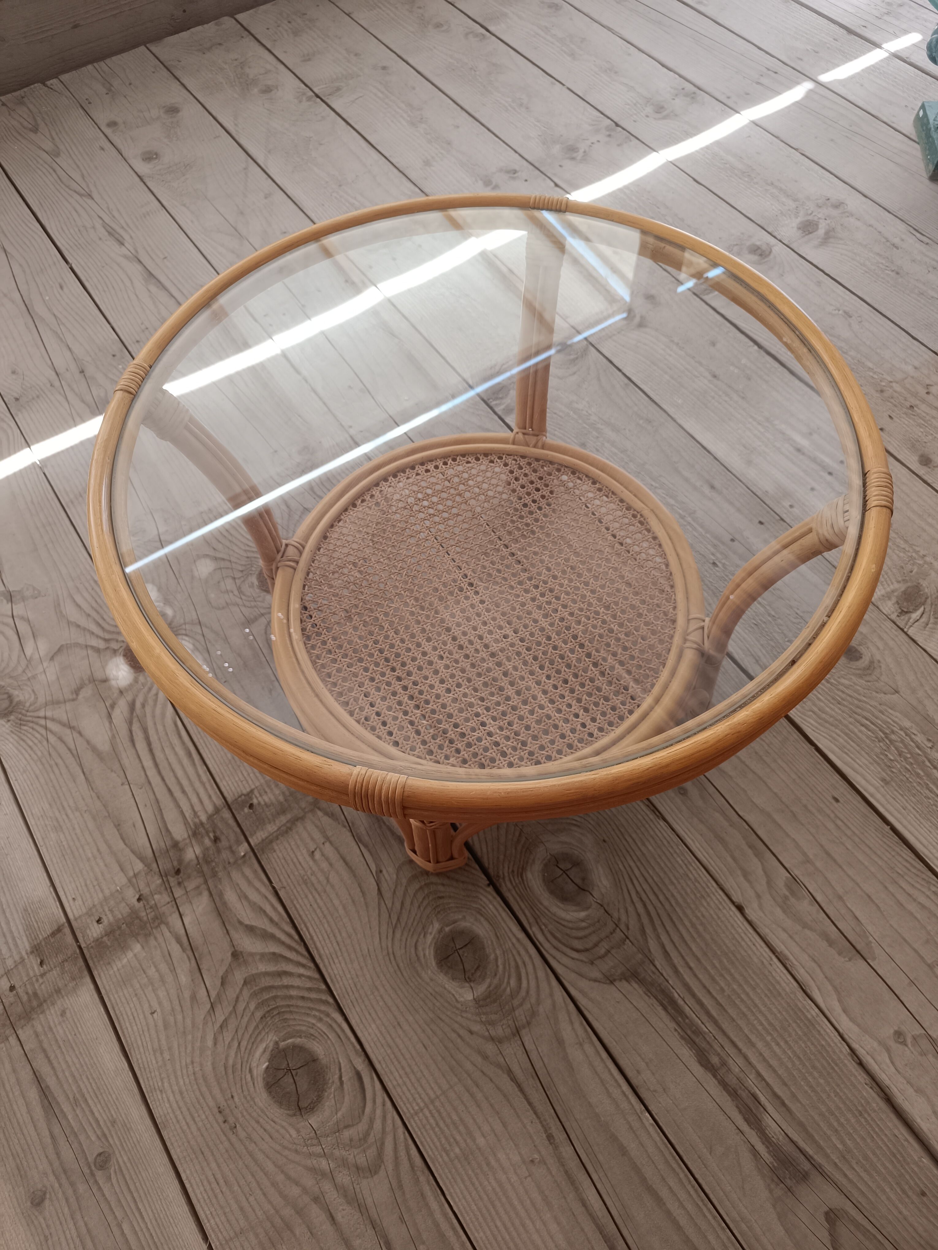 Rattan coffee table
