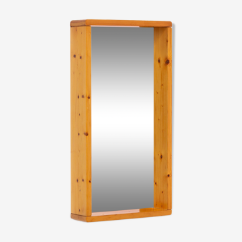 Maison Regain Miroir rectangulaire avec cadre en bois 70s