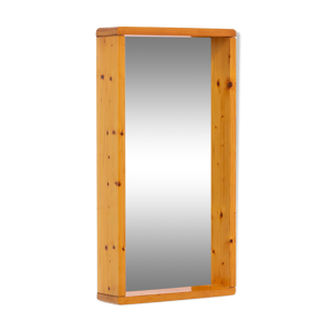 Maison Regain Miroir rectangulaire avec cadre en bois 70s