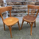 Lot of 50 mismatched bistro chairs french Restaurant THonet curved wood